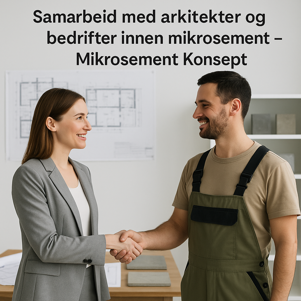 Samarbeid med arkitekter og bedrifter innen mikrosement Basebeton