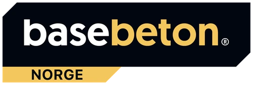 Logoen til Basebeton selskapet som spesialiserer seg på mikrosement