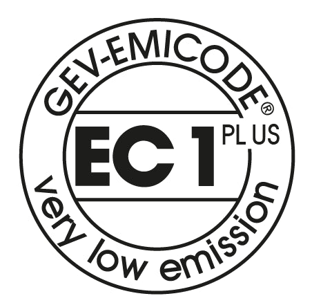 emicode sertifikat mikrosement produkt med godkjente lave voc gassutslipp og i samsvar med strenge miljøkrav